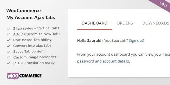 Free Download SS WooCommerce Myaccount Ajax Tabs 2.8.0 [Latest Version]