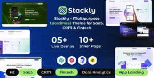Free Download Stackly - Multipurpose WordPress Theme for SaaS, CRM & Fintech 1.0.0 [Latest Version]