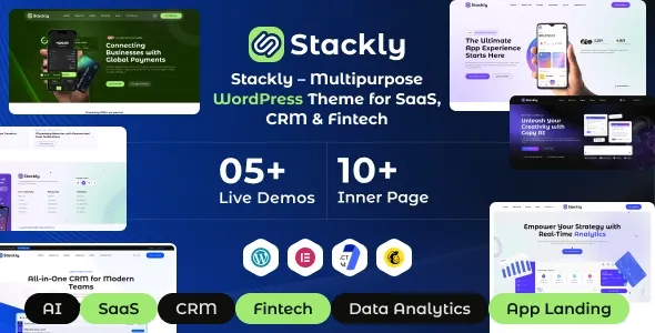 Free Download Stackly – Multipurpose WordPress Theme For Saas, Crm & Fintech 1.0.0 [latest Version]