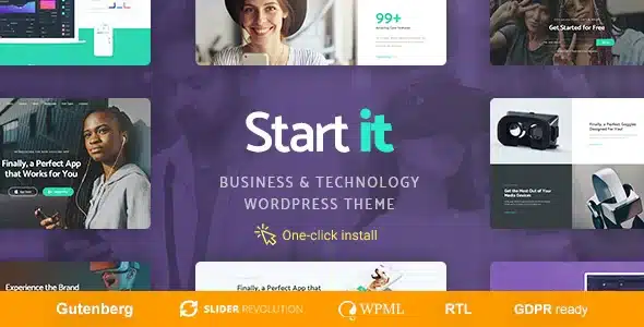 Free Download Start It – Technology & Startup WordPress Theme 1.1.5 [Latest Version]