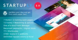 Free Download Startuply — Multi-Purpose Startup Theme 3.1 [Latest Version]