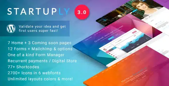 Free Download Startuply — Multi-Purpose Startup Theme 3.1 [Latest Version]