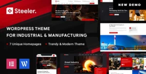 Free Download Steeler Industrial & Manufacturing WordPress Theme 3.0 [Latest Version]