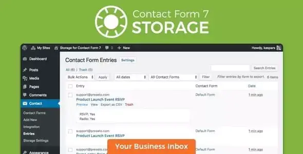 Free Download Storage for Contact Form CF7 2.1.4 [Latest Version]