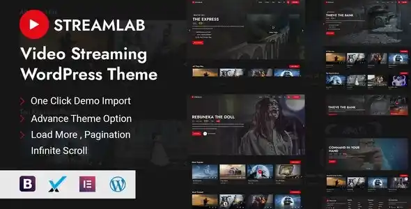 Free Download Streamlab – Video Streaming WordPress Theme 2.0.9 [Latest Version]