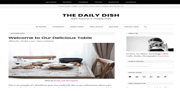Free Download StudioPress Daily Dish Pro Genesis WordPress Theme 2.0.0 [Latest Version]