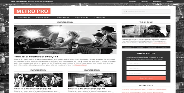 Free Download StudioPress Metro Pro Genesis WordPress Theme 2.2.2 [Latest Version]