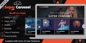 Free Download Super Carousel Responsive WordPress Plugin 3.8.3 [Latest Version]