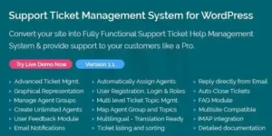 Free Download Support Ticket Management System for WordPress 17.9 [Latest Version]