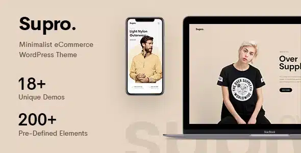 Free Download Supro – Minimalist AJAX WooCommerce WordPress Theme 2.0.4 [Latest Version]