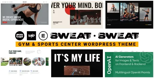Free Download Sweat – Gym & Sports Center WordPress Theme 1.7.0 [Latest Version]