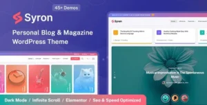 Free Download Syron – Personal Blog & Magazine WordPress Theme 1.8 [Latest Version]