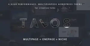 Free Download Talos – Creative Multipurpose WordPress Theme 1.3.5 [Latest Version]
