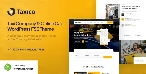 Free Download Taxico – Taxi Company & Online Cab Service FSE WordPress Theme 1.0.3 [Latest Version]