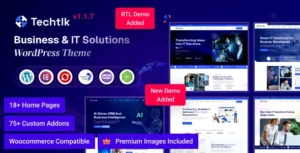Free Download Techtlk – Business & IT Solutions WordPress Theme 1.1.1 [Latest Version]