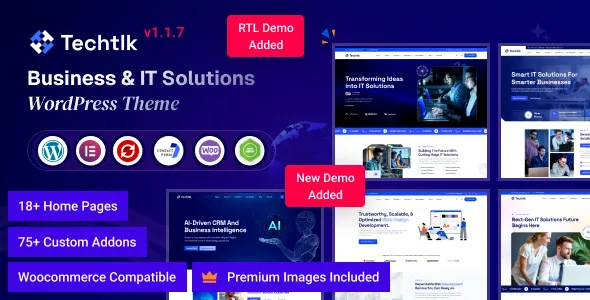 Free Download Techtlk – Business & IT Solutions WordPress Theme 1.1.1 [Latest Version]