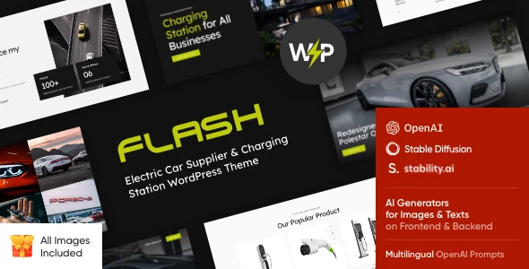Free Download The Flash Electric Car & Charging Station WordPress Theme 1.15 [Latest Version]