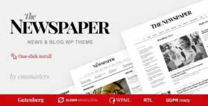 Free Download The Newspaper – Magazine Editorial WordPress Theme 1.3.2 [Latest Version]