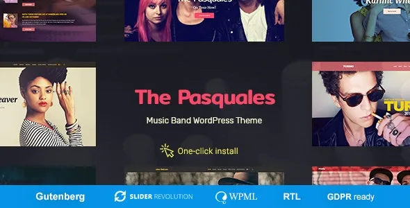 Free Download The Pasquales – Music Band, DJ and Artist WP Theme 1.2.4 [Latest Version]