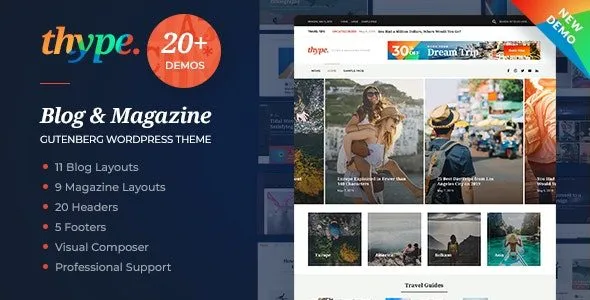 Free Download Thype – Personal Blog & Travel WordPress Theme 2.0 [Latest Version]