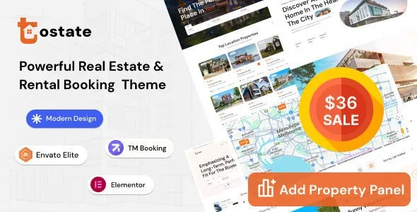 Free Download Tostate – Property Listing & Real Estate Ads WordPress Theme 1.0.1 [Latest Version]