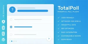 Free Download TotalPoll Pro Responsive WordPress Poll Plugin 4.12.0 [Latest Version]