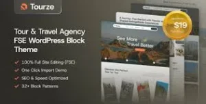 Free Download Tourze – Tour & Travel Agency Gutenverse FSE WordPress Block Theme 1.0.0 [Latest Version]