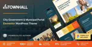 Free Download Town Hall – Municipal Portal & Local City Government WordPress Theme 1.0.1 [Latest Version]