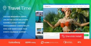Free Download Travel Time – Tour and Hotel WordPress Theme 1.4.6 [Latest Version]