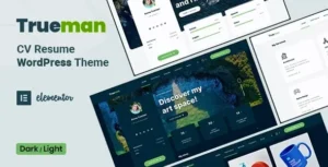Free Download Trueman – Resume WordPress Theme 1.3.2 [Latest Version]