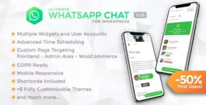 Free Download Ultimate WhatsApp Chat WordPress Support Plugin 1.1.1 [Latest Version]