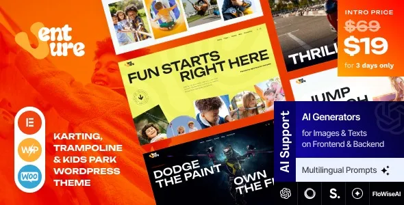 Free Download Venture – Karting, Trampoline & Kids Park WordPress Theme 1.8.0 [Latest Version]