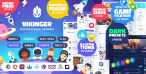 Free Download Vikinger – BuddyPress and GamiPress Social Community Theme 1.9.40 [Latest Version]