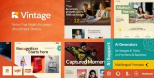 Free Download Vintage - Retro Flat Multi-Purpose WordPress Theme 1.0.0 [Latest Version]