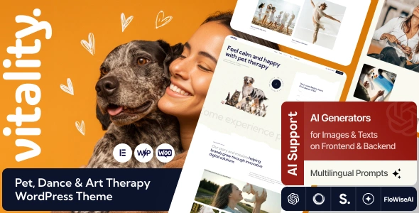Free Download Vitality – Pet, Dance & Art Therapy WordPress Theme 1.0.0 [Latest Version]