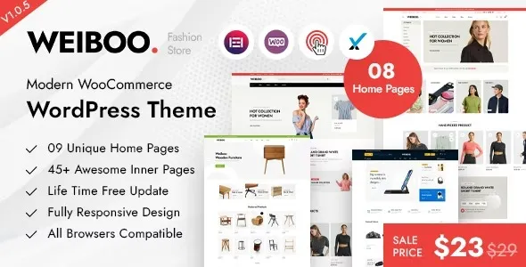 Free Download Weiboo – Multipurpose WooCommerce Theme 1.1.3 [Latest Version]