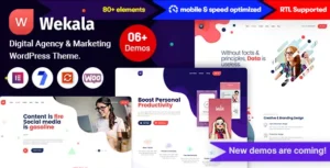 Free Download Wekala - Digital Agency & Marketing WordPress Theme 1.0 [Latest Version]