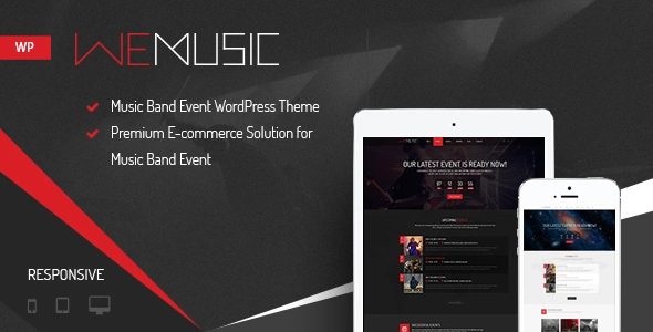 Free Download WeMusic Music Band Event WordPress Theme 1.9.1 [Latest Version]