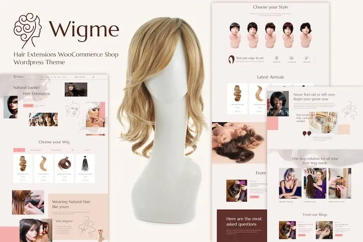 Free Download Wigme- Hair Extensions WooCommerce Shop Theme 2.6 [Latest Version]