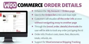 Free Download WooCommerce Order Details 3.2 [Latest Version]