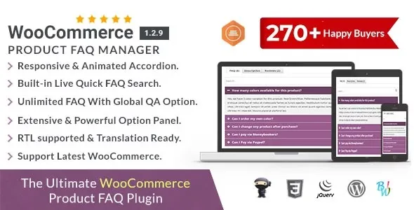 Free Download WooCommerce Product FAQ Manager 1.4.8 [Latest Version]
