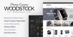 Free Download Woodstock Electronics Responsive WooCommerce Theme 2.9.0 [Latest Version]