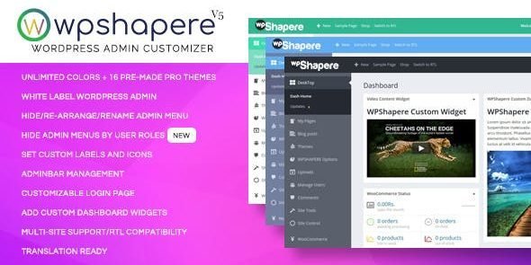 Free Download WordPress Admin Theme – WPShapere 8.0.3 [Latest Version]
