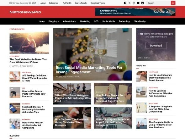 Free Download WP Enjoy MetroNewsPro Theme 1.0.1 [Latest Version]