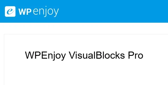 Free Download WPEnjoy VisualBlocks Pro Theme 1.0.0 [Latest Version]