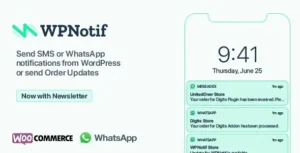 Free Download WPNotif WordPress SMS & WhatsApp Message Notifications 3.3 [Latest Version]