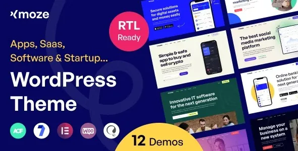 Free Download Xmoze – Saas Software Startup WordPress Theme 1.2.0 [Latest Version]