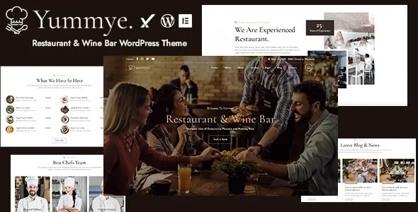 Free Download Yummye – Restaurant & Wine Bar WordPress Theme 1.0.0 [Latest Version]