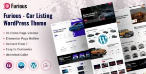 Furious - Car Listing WordPress Theme 95% OFF