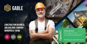 Gable - Construction & Building WordPress Theme 95% OFF